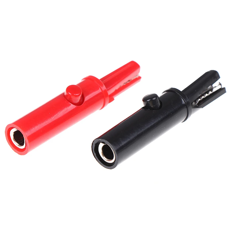 Push Button Type Full Protective Alligator Clip For Professional Multimeter 2Pcs,push button switch,digital multimeter probe,banana plug alligator clip cable