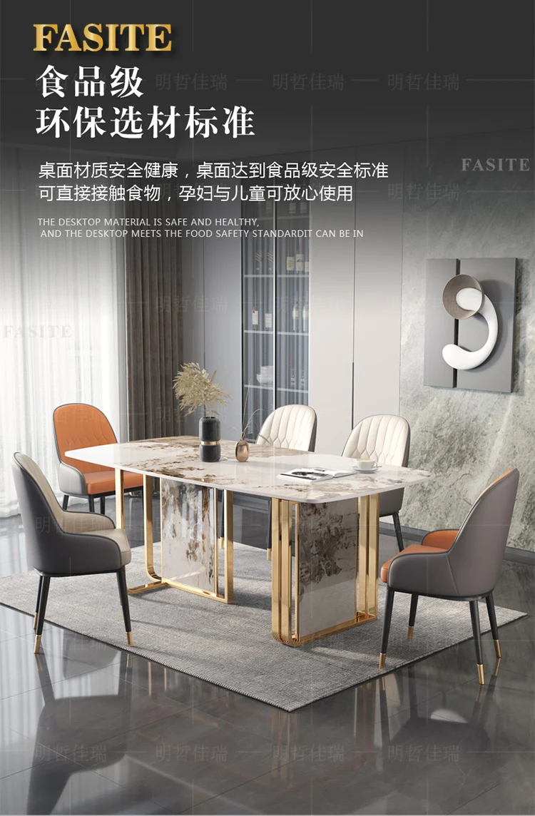 Event Restaurant Dining Tables Party Waterproof Modern Luxury Dining Tables Kitchen Space Saving Table A Manger Furniture Home