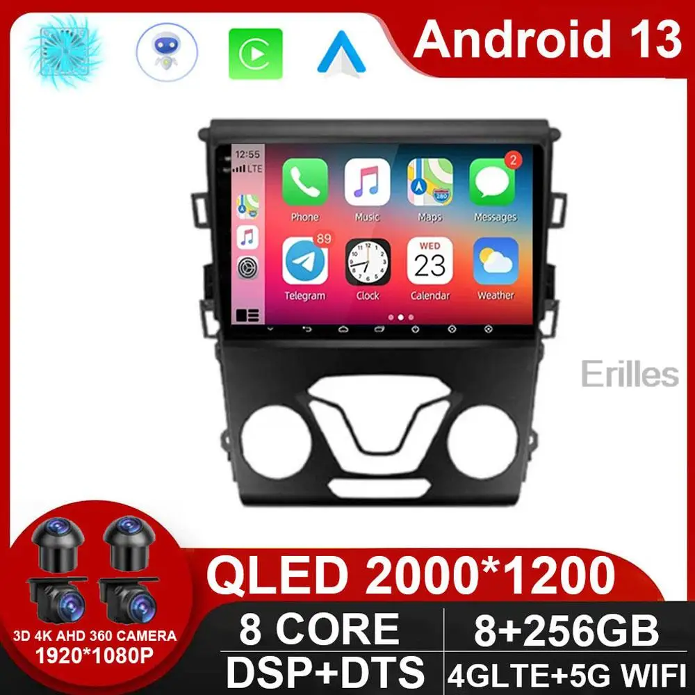 

Android 13 Radio Player For Ford Mondeo 5 Fusion 2012 - 2014 GPS Screen WIFI Touch Head Unit Car TV Car Multimedia Serero NO DVD