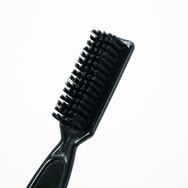 Spazzola per styling barba piccola nera Spazzola per barba da barba professionale Barbiere Spazzola per pulizia intaglio a forma di testa a olio vintage - immagine 4