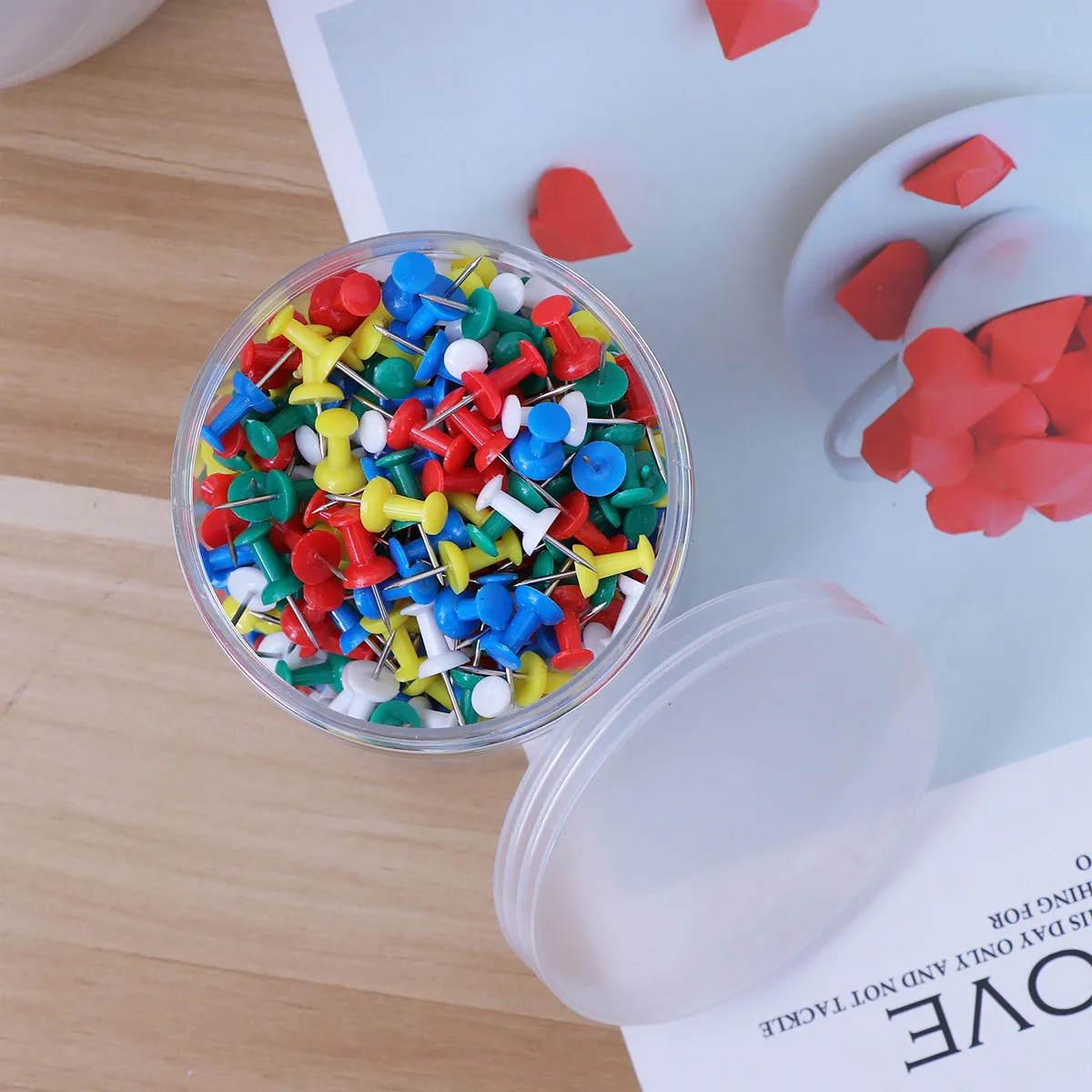 400개 다양한 밝은 색상의 푸시핀 프리미엄 플라스틱 니들 포인트 손쉬운 그립감..