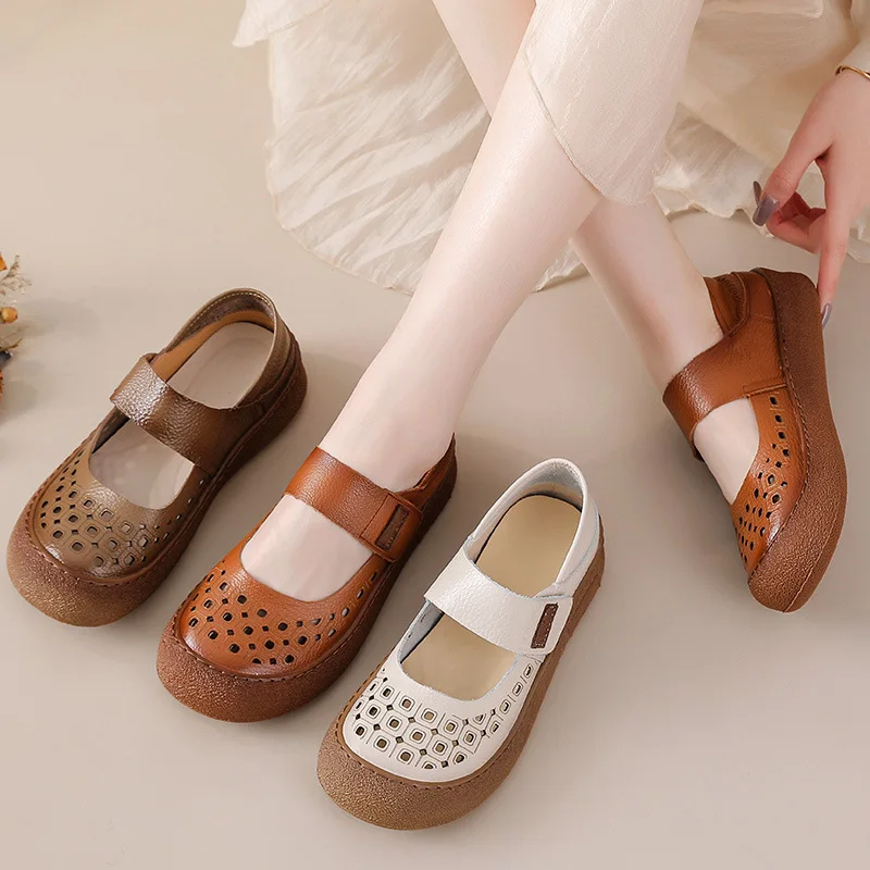 Damen Sommerschuhe gelbe Wohnungen ortho pä dische Slipper Komfort Frau Schuhe große Größe 42 Damen Frühling flache Mode Schuhe aushöhlen – Detail 28