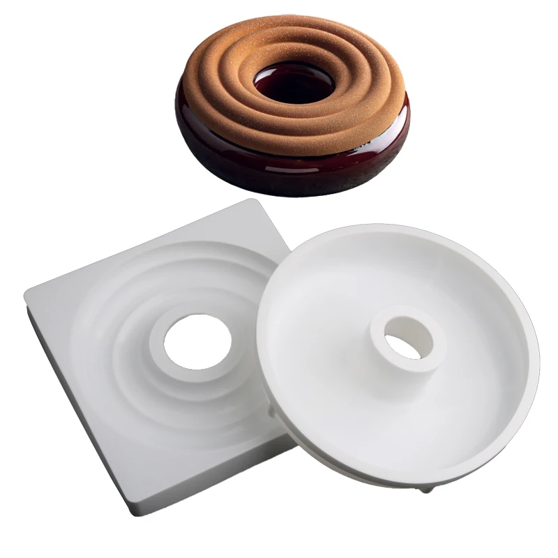 Description Picture 4 of itemTexture Decorated Donut Silicone Cake Molds Circular Ring Bakeware Set Cake Moulds Kitchen Supplies Dessert Decorating Tools