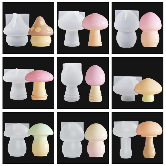 3D Mushroom Resin Molds,Glossy Crystal Epoxy Mold Mushroom