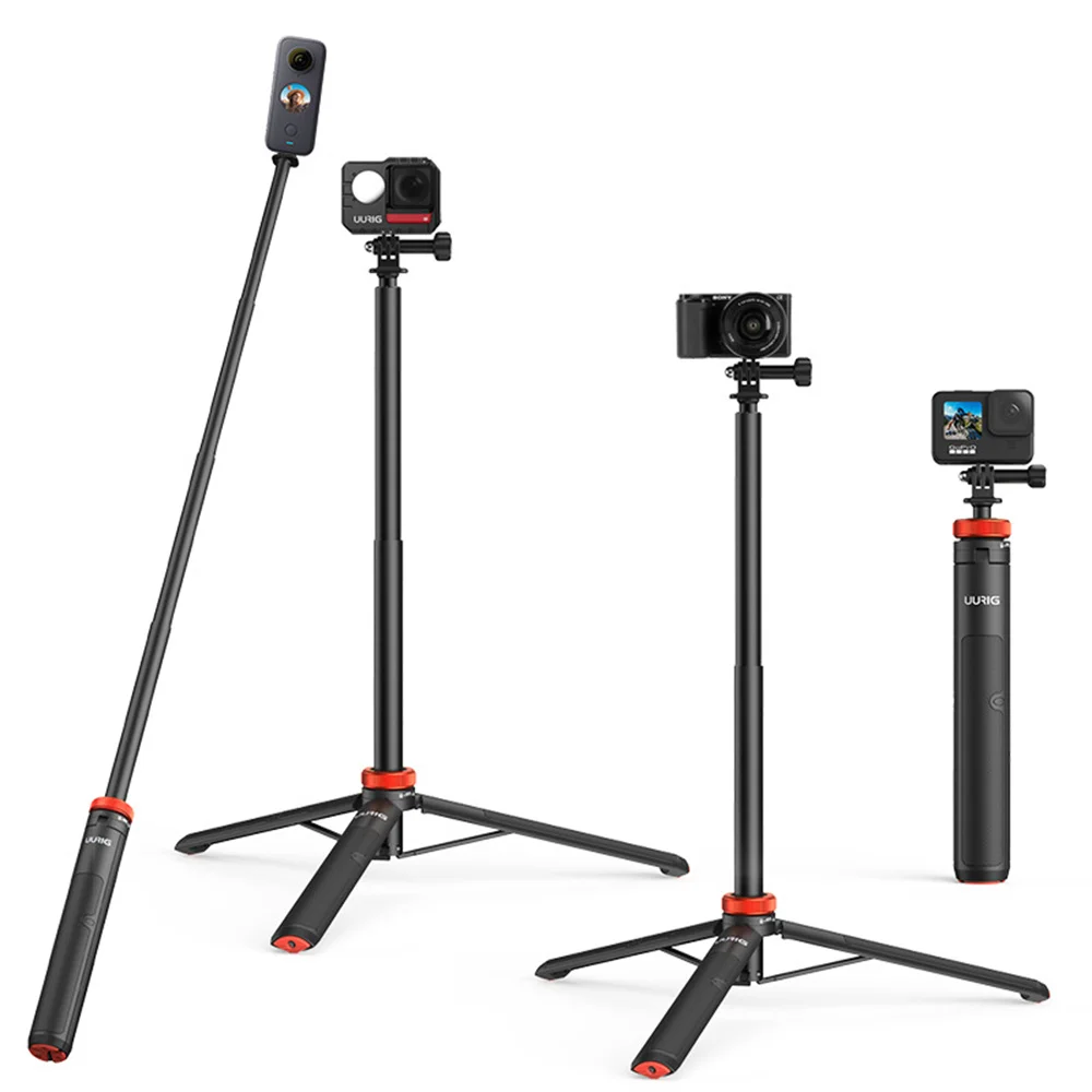 UURIG Selfie Stick Tripod for GoPro 11 10 Insta360 Action Camera Tripod