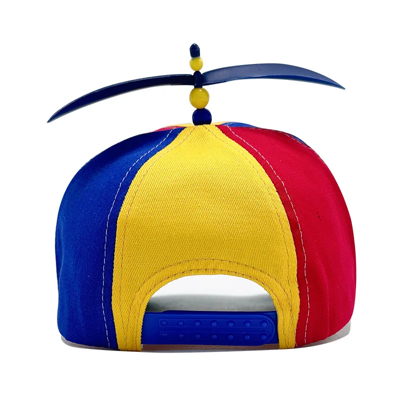 Summer Costume Adult Funny Clown Fancy Cosplay Rainbow Cap Helicopter Propeller Top Hats BowTie Y-back Suspenders Accessories