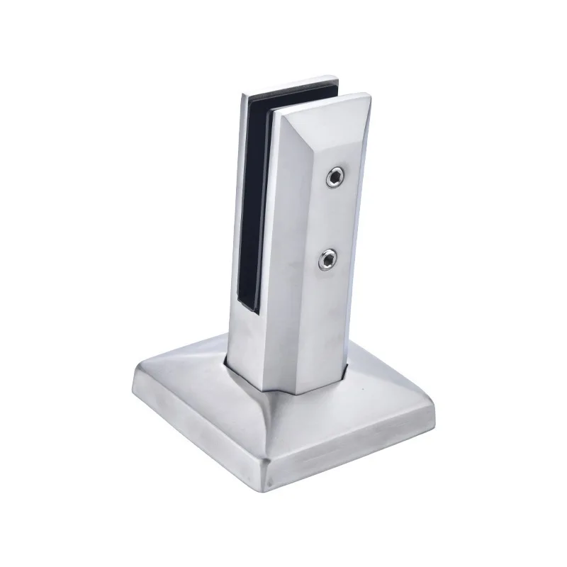 304 Stainless Steel Glass Clip Bathroom Swimming Pool Clip Non-punching Base Fixed Stairs Tempered Glass Clips shower room glass clamp