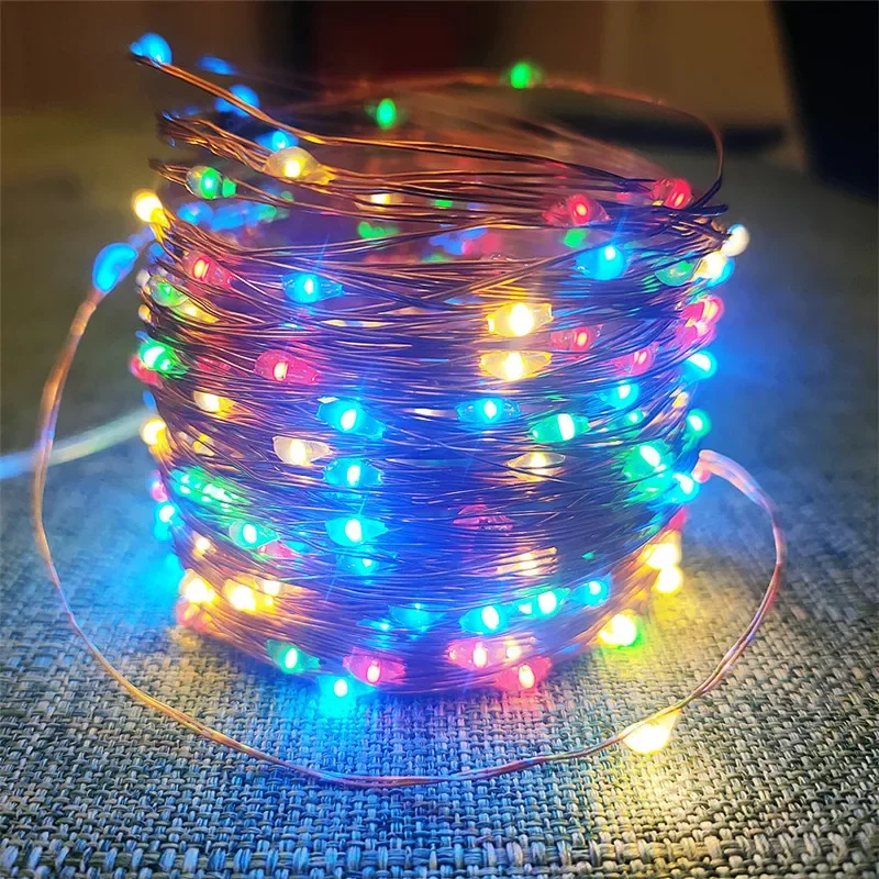 7m/12m/22m/32m Solar LED String Light Outdoor Waterproof 8Modes Street Garland for Party Wedding Christmas Decoration led string lights led fairy lights string lights decorative lights