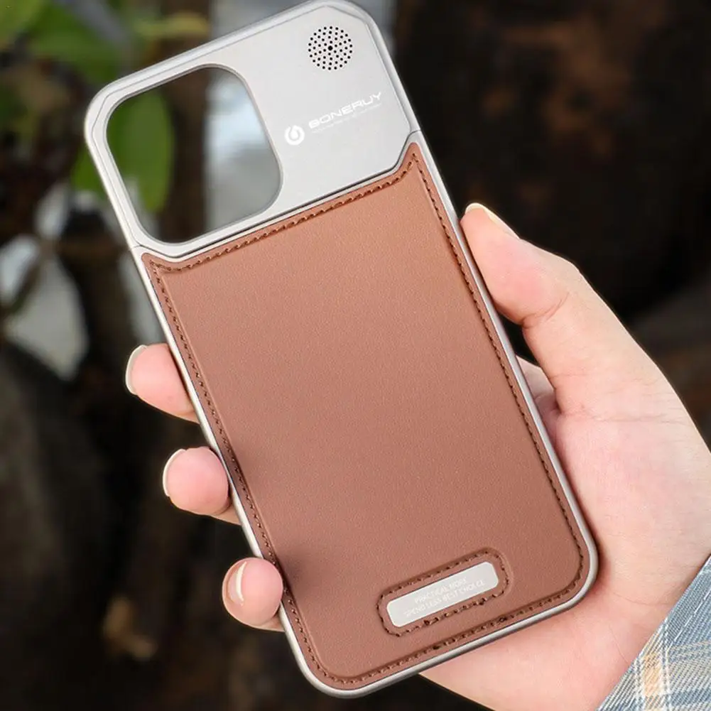 

Чехол для телефона из алюминиевого сплава для iPhone 15 Pro / 15 Pro Max, тонкий кожаный чехол с защитой от падения и отведения тепла, с защитой от царапин