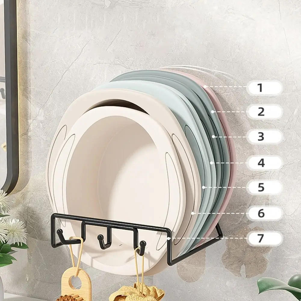 Carbon Steel Wall-Mounted Storage Rack Waterproof Great Load Bearing Bathroom Tissue Box Multifunctional Bathroom Glass Shelf 3