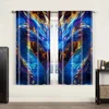 2pc, Scene Curtain Fashion dragon totem print Durable Polyester,Without Electricity Family Party Use for Holiday Parties, Home 6