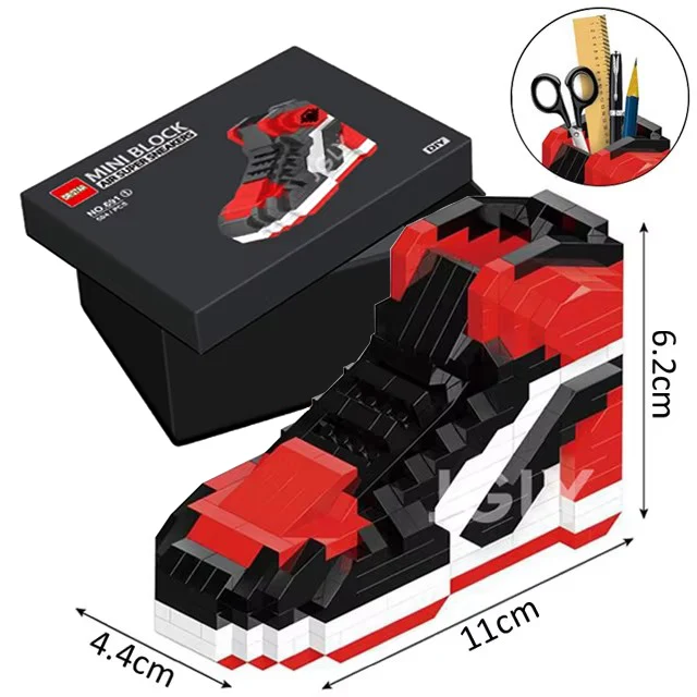 518PCS DIY Mini Gebäude Block Jungen Basketball Sport Schuhe Anime Bausteine Spielzeug Turnschuhe Blöcke Modell Für Kinder Spielzeug geschenke – Detail 5
