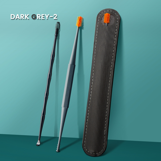 PCS Soft Silicone Earwax Remover Portable Ear Cleaner Stainless Steel Earwax 2 Head Ear Picks Earwax Curette Remover Ear Pick
