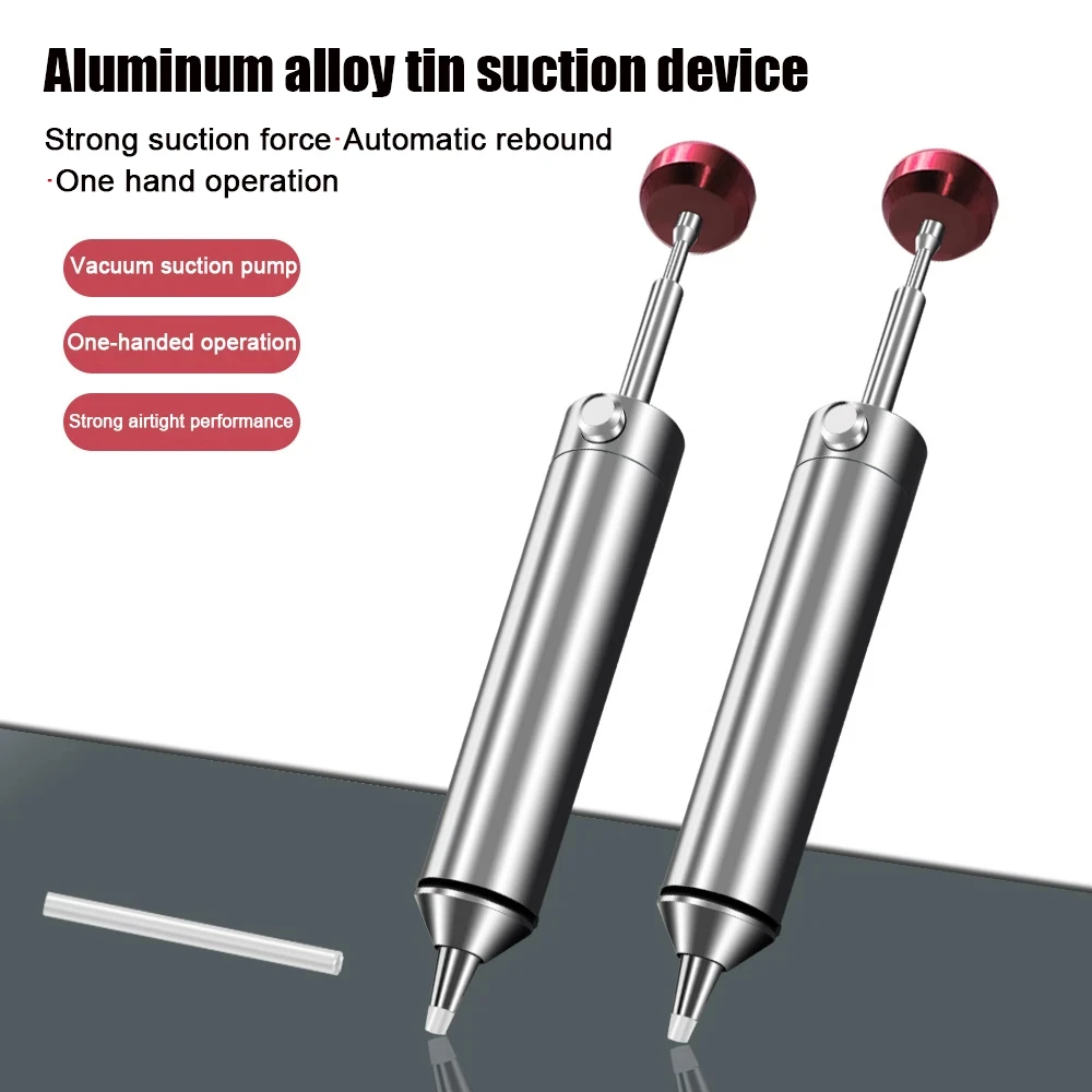 

Aluminum Powerful Desoldering Pump Suction Tin Gun Soldering Sucker Pen Removal Vacuum Solder Iron Welding Repair Tool