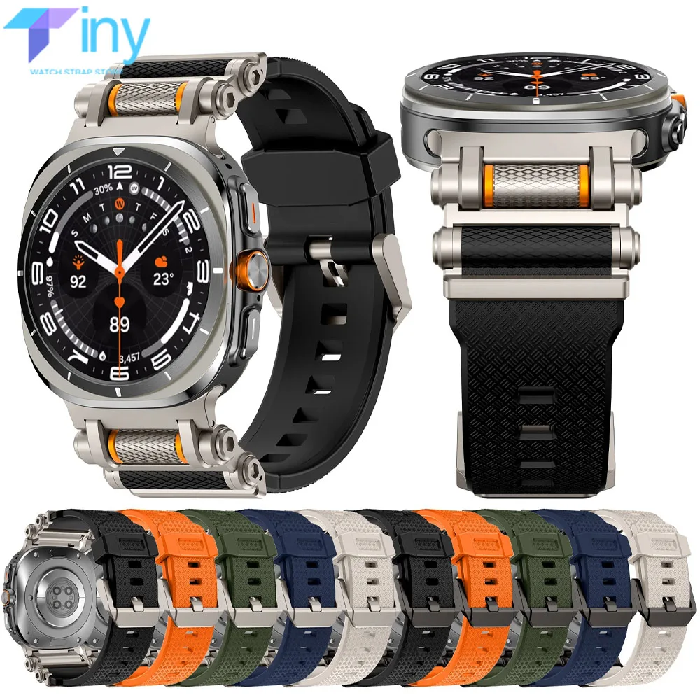 Elegant Silicone Sport Strap for Luxury Watches - 47mm No-Gap Wristband Bracelet