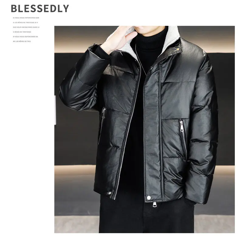 Übergroße M-8XL Pelzkragen-Baumwoll-gefütterte Jacke 2025, Winter-Herren-warmer wind- und wasserdichter Mantel, Streetwear, lockere, dicke Parkas – Detail 15