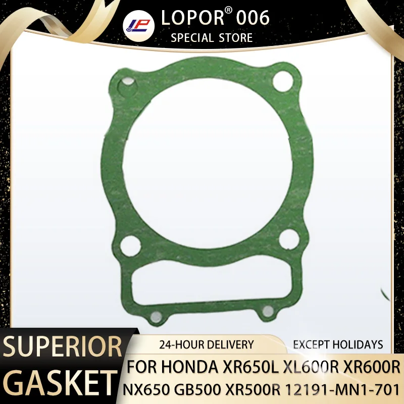 

Motorcycle Engine Cylinder Base Seal Gasket For Honda XR650L XL600R XR600R NX650 GB500 XR500R 12191-MN1-701