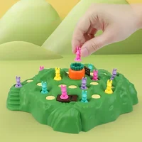 Carrot Rabbit Trap Table Board Defend Game Challenge Parent-Child Family Party Interactive Educational Puzzle Puzzle Toy Gift 2