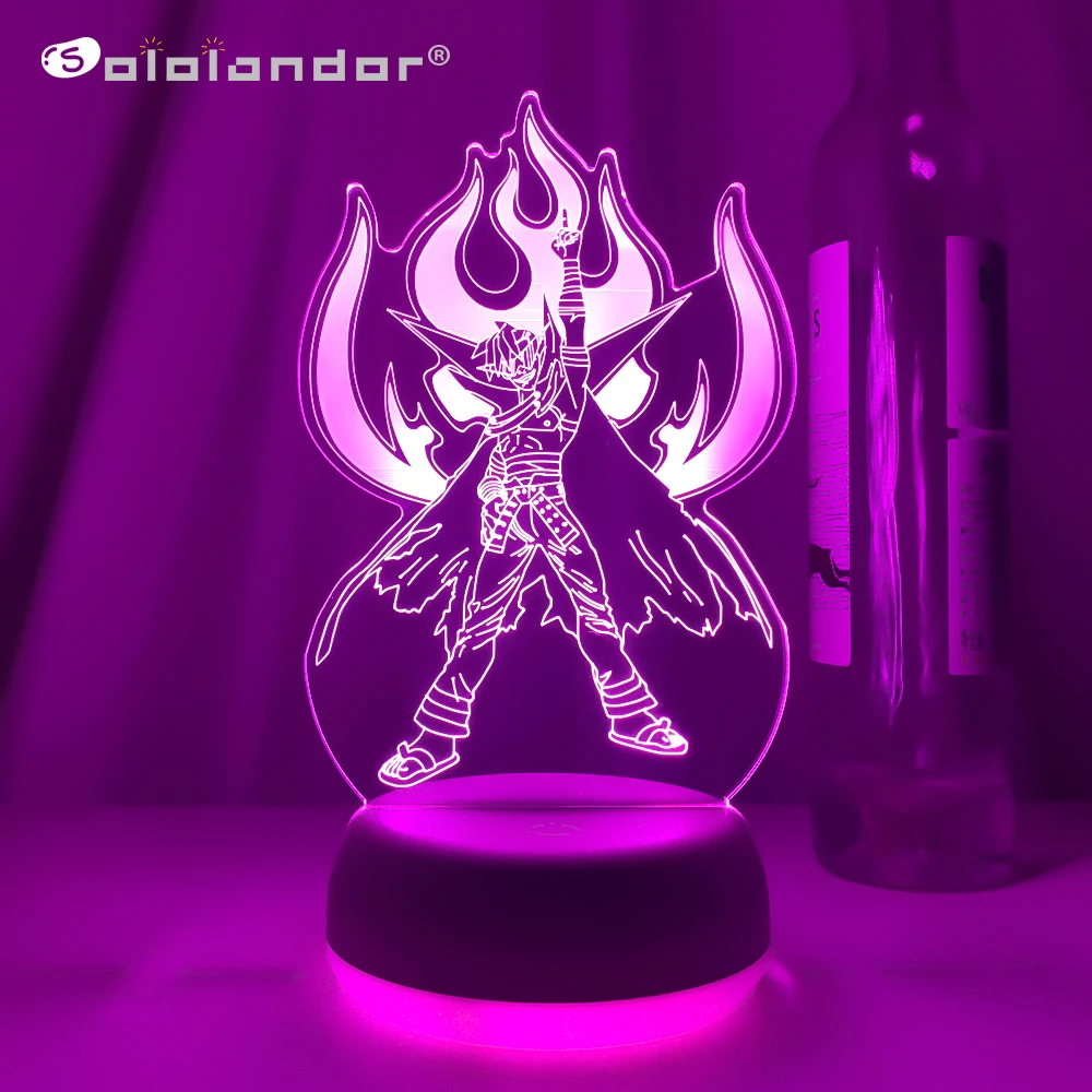 

Anime Led Light Gurren Lagann Kamina Figure Nightlight for Bedroom Decor Nightlight Manga Birthday Gift Room Led Night Lamp 3d