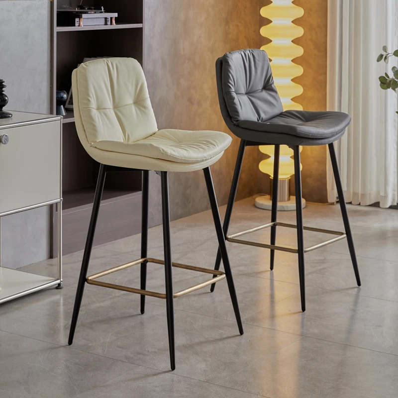 Silla de Bar de cocina aterciopelada impermeable, de estilo Industrial silla reclinable, muebles modernos Retro para fiesta de desayuno de lujo