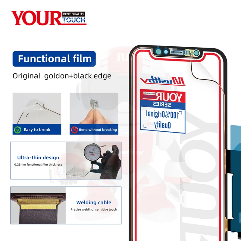 Musttby Original 100% Touch With Oca Musttby 모바일 부품 for iphone X Xs Xsmax Xr 11 11pro 11promax 12 12promax 12mini
