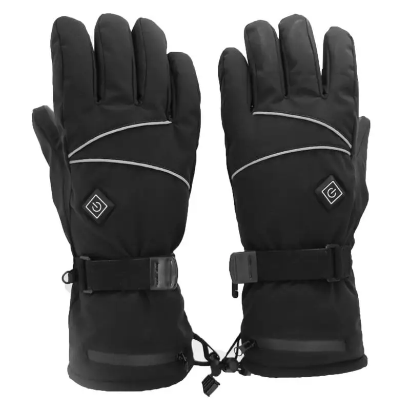 

Перчатки с электрическим подогревом, зимние теплые перчатки с подогревом для велоспорта, 3 сенсорные перчатки с регулировкой температуры для катания на лыжах
