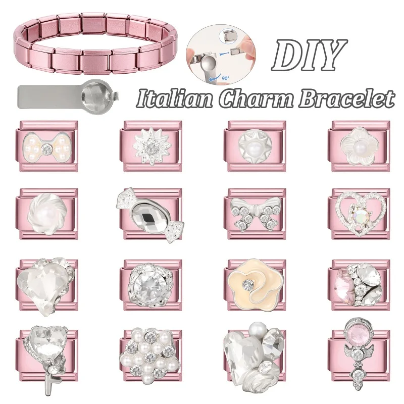 Y2K Charm Bracelet Fit 9mm Stainless Steel