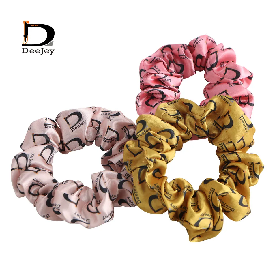 satin elastic hair tie bands soft scrunchie ponytail holders for ladies 10pc lot