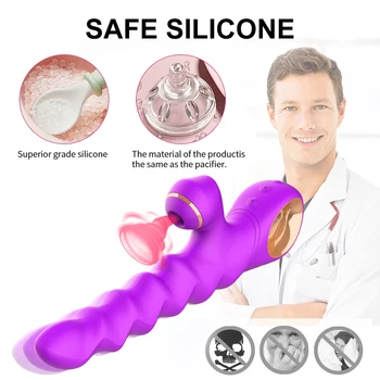 Clitoral Sucking Vibrator Thrusting Heating Tentacle Vibrating Dildo G Spot Clit Stimulator Adult Sex Toys for Woman 4