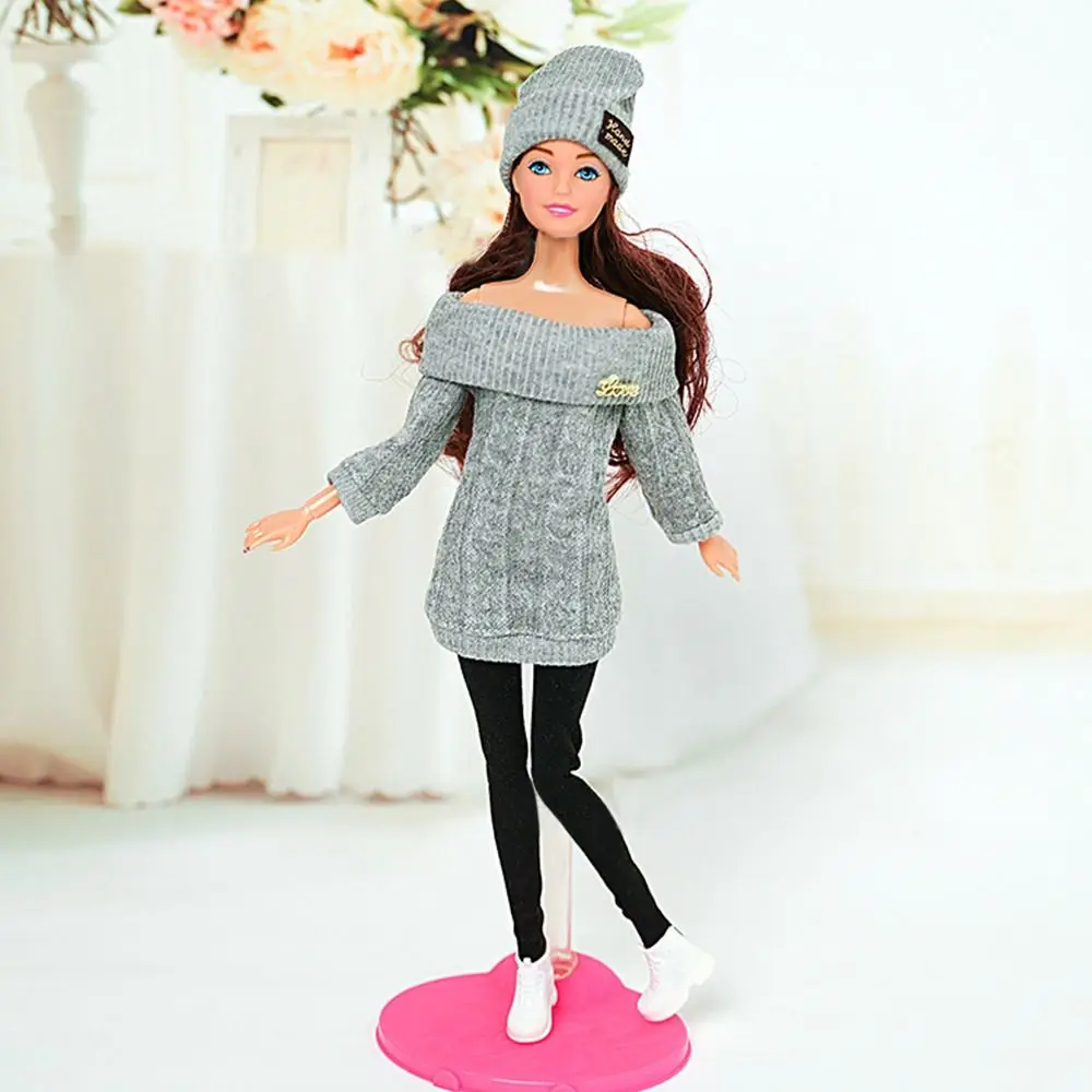 Puppe Freizeit kleidung Kleidung Schuhe Hüte Pullover Hosen handgemachte Mädchen Puppe tragen Set für 29 ~ 32cm Puppe Kleidung Zubehör DIY Spielzeug – Detail 19