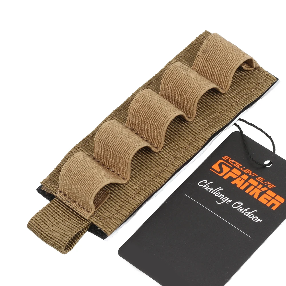 Tactical Shotgun Ammo Pouch - 5-Round Shell Holder with Magic Tape