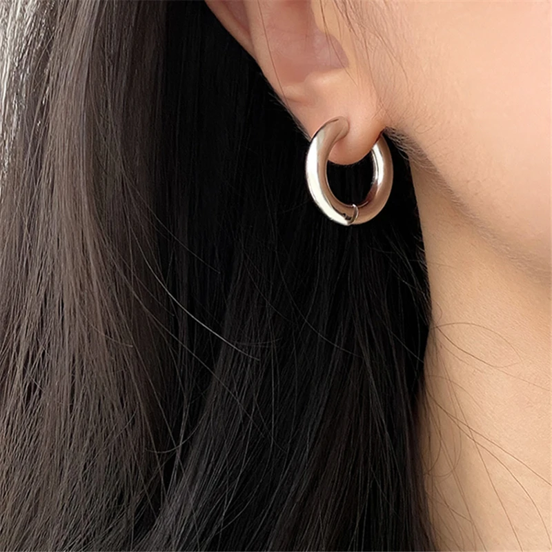 kshmir Fashion Titanium Steel Earrings Daily metal ring earrings Earrings women's accessories Jewelry gift free hoop earrings stud earrings drop earrings dangle earrings silver jewelry crystal earrings long earrings pendant earrings geometric earrings golden earrings
