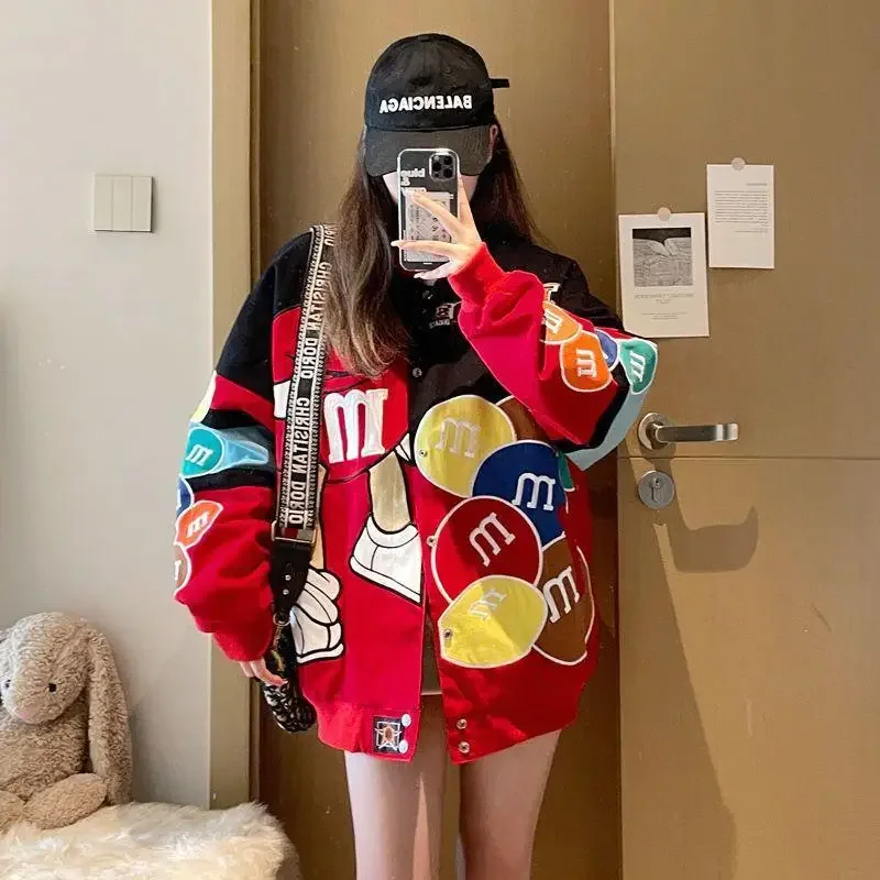 Streetwear Jacket Women Embroidery Oversized Varsity Jacket Men Spring Autumn Baseball Coat Outwears Youth Unisex Clothing 3
