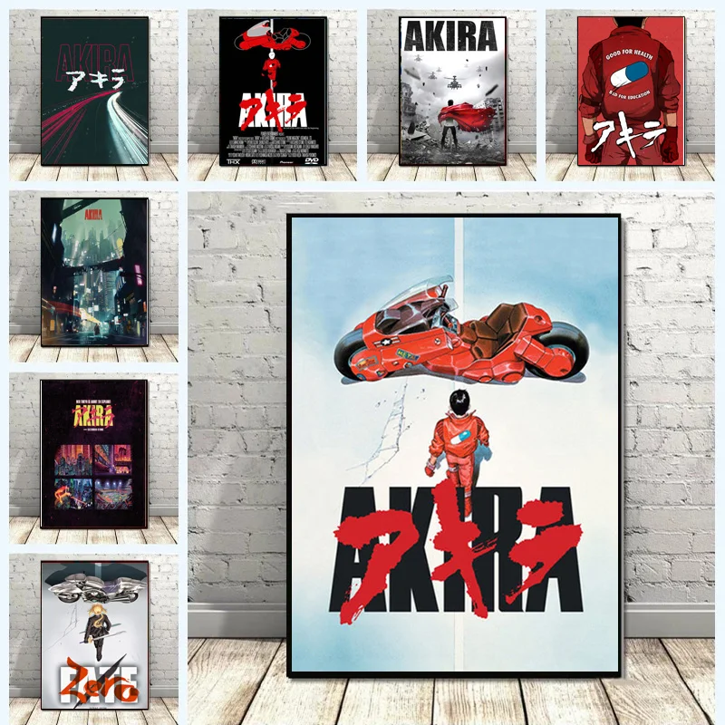 

Japan Anime Popular Art Red Fighting Canvas Painting Posters and Prints Akira Wall Art Pictures for Living Room Home Decoration