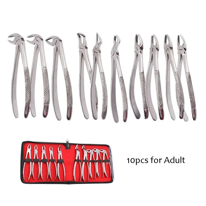 10pcs/set Adult Tooth Extracting Forceps ,7pcs/set Children Teeth Extraction Forcep Surgical Dental Tools Dentistry Instruments Scceed75577824078bc206952c492d066H