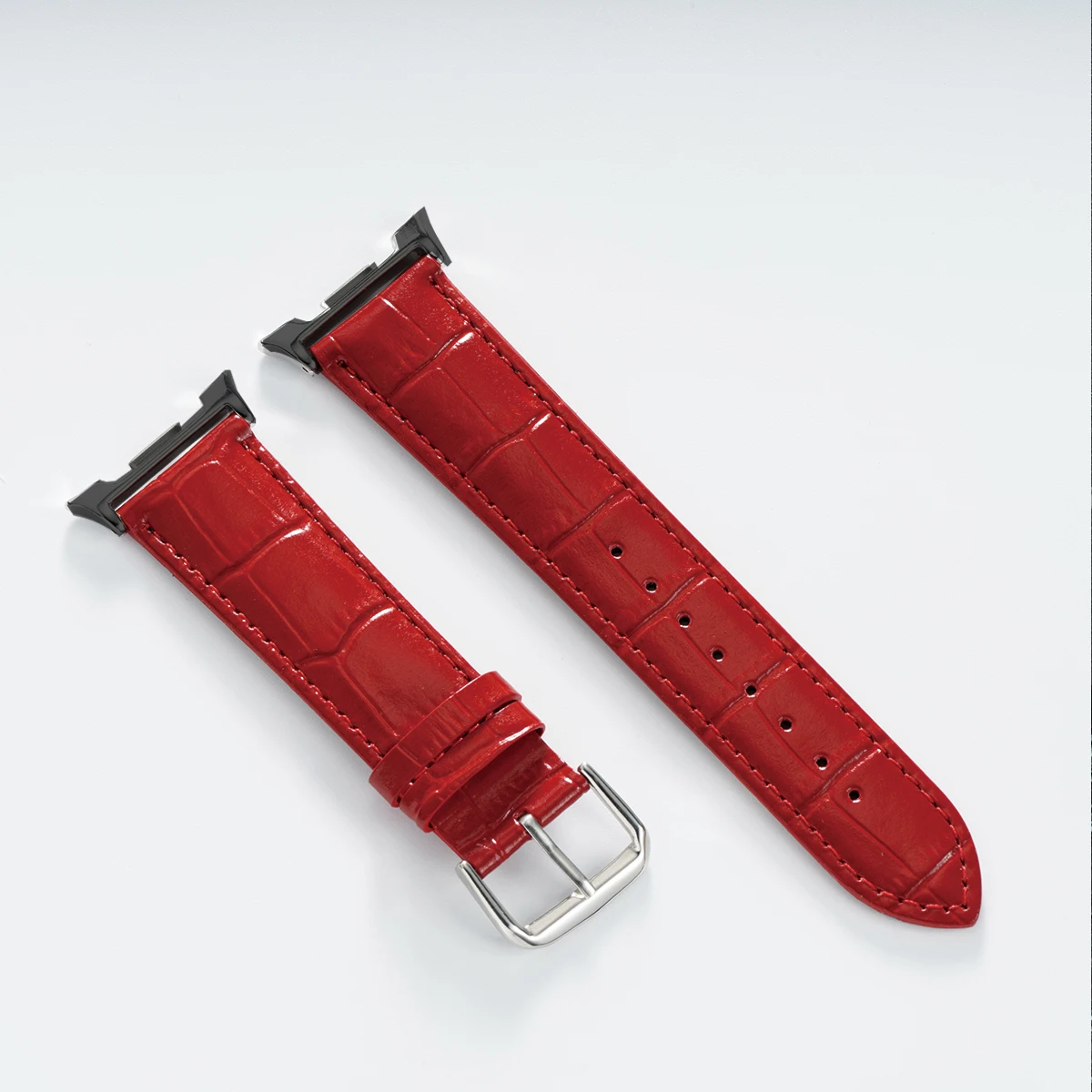 Bamboo Pattern Leather Smartwatch Bracelet Strap