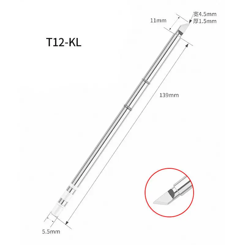 T12 elektrische lötkolbens pitzen T12-K ku kl kf i ils j02 jl02 js02 bcf2 b2 für hakko fx951 diy lötstation kits – Detail 4