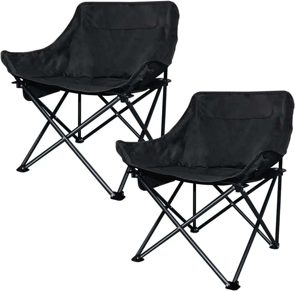 Metal Folding Chair Folding Stools Outdoor Camping Chair Portable Picnic Moon Leisure Beach Chairs folding stool folding chair