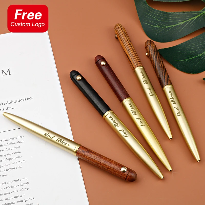 Luxury Sandalwood Metal Rotating Ball Pen Personalized Customization Business Pen School Office Stationery Gift Pens multifunction ballpoint pen multifunctional pen ballpoint pen ball point pen