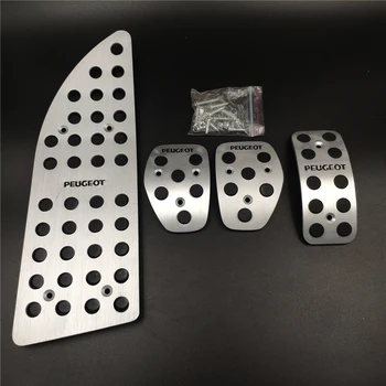 DEE Accessories For Peugeot 307 308 407 408 AT/MT Auto Manual Gear Brake Clutch Accelerator Footrest Foot Rest Pedal Pedale Pad 1
