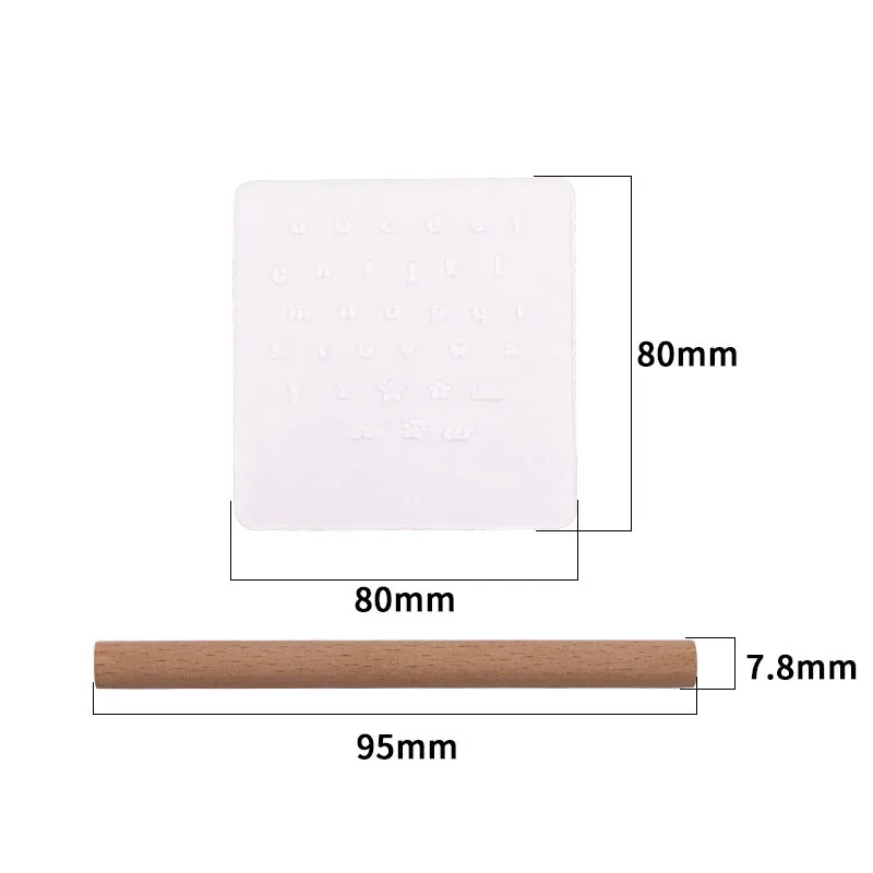 3 Piece Set Craft Leather Stamping Board Letter Number Engraved Emboss Pattern Hand-knocked Stamper Mold DIY Leathercarft Tool
