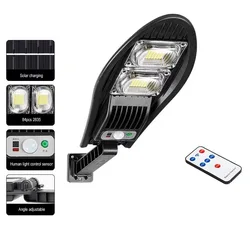 Solar LED Motion Sensor Floodlight - Outdoor Waterproof Street Wall Lamp (60W)