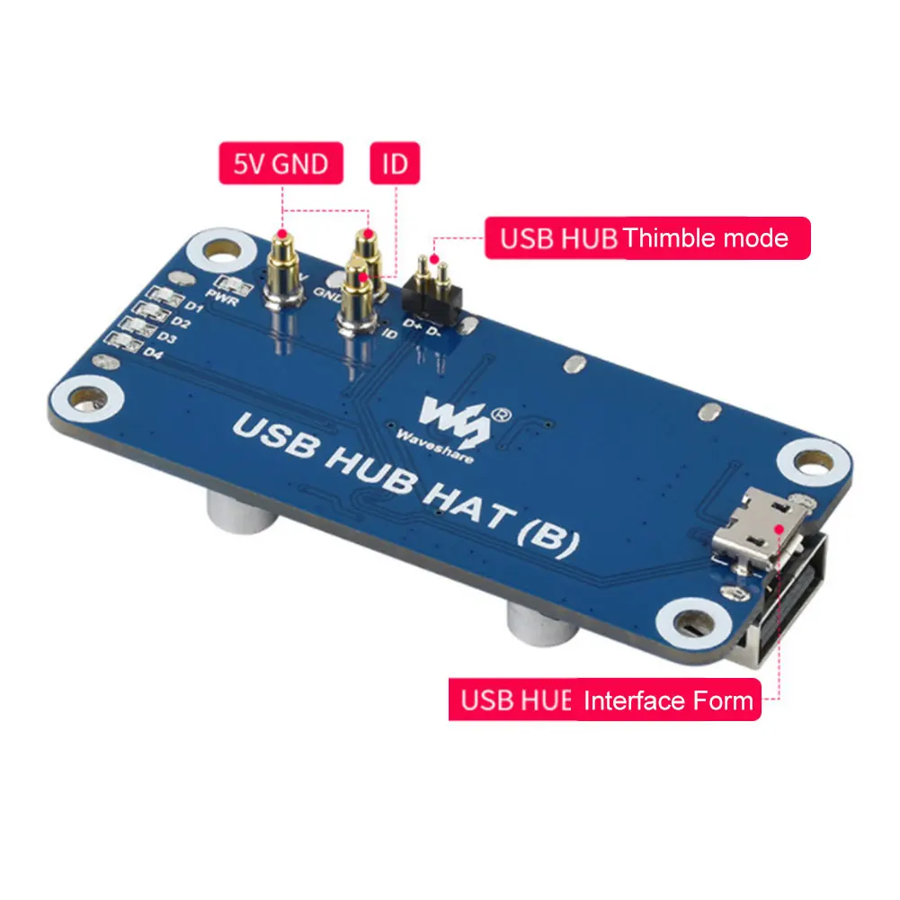   ø USB  HAT, 4 Ʈ, USB 2.0, 1.1 ȣȯ,  W,  WH