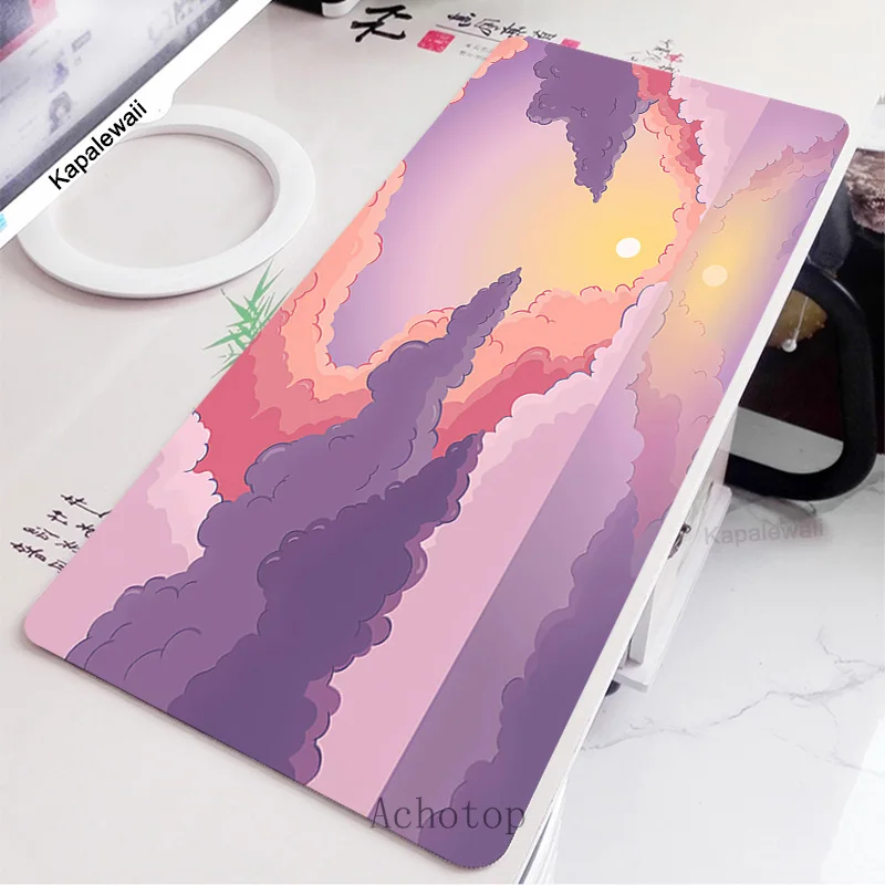 Flores de Cerejeira Flor Mouse Pad Gamer Desk Mat Xxl Rosa Sakura Deskpad Acessórios de Escritório Mouse Mats Computador Mousepad 900x400 - Imagem 4