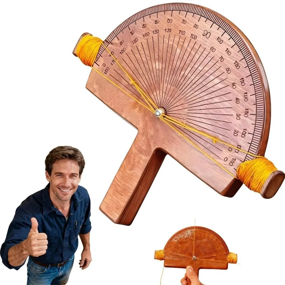 수제 정밀 각도 측정기 정확한 측정 레이저 각인 도구 나무 각도 측정기