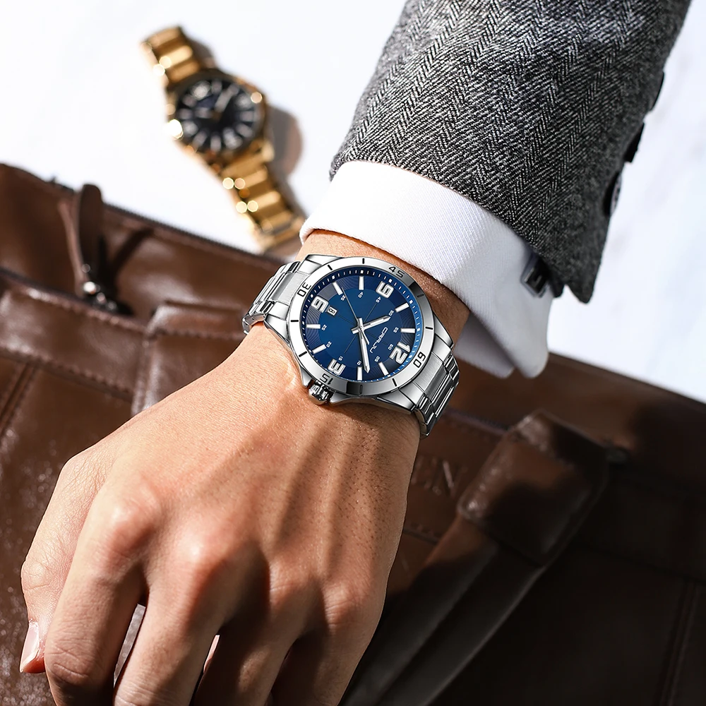 Crrju Men's Stainless Steel Watch | Fashion Quartz
