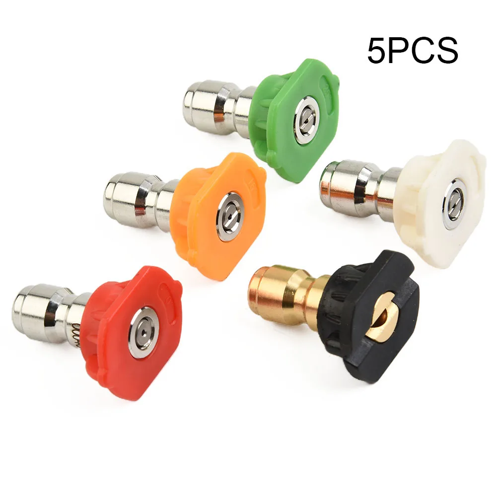 Water Gun Nozzle 5pcs 1/4inch Pressure Washer Spray Tips 3600 PSI