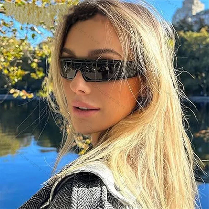 2 in 1 Hair Band Sunglasses Y2K Trendy UV Protection Glasses for Women Men Summer Cycling Beach Party Photo Accessory