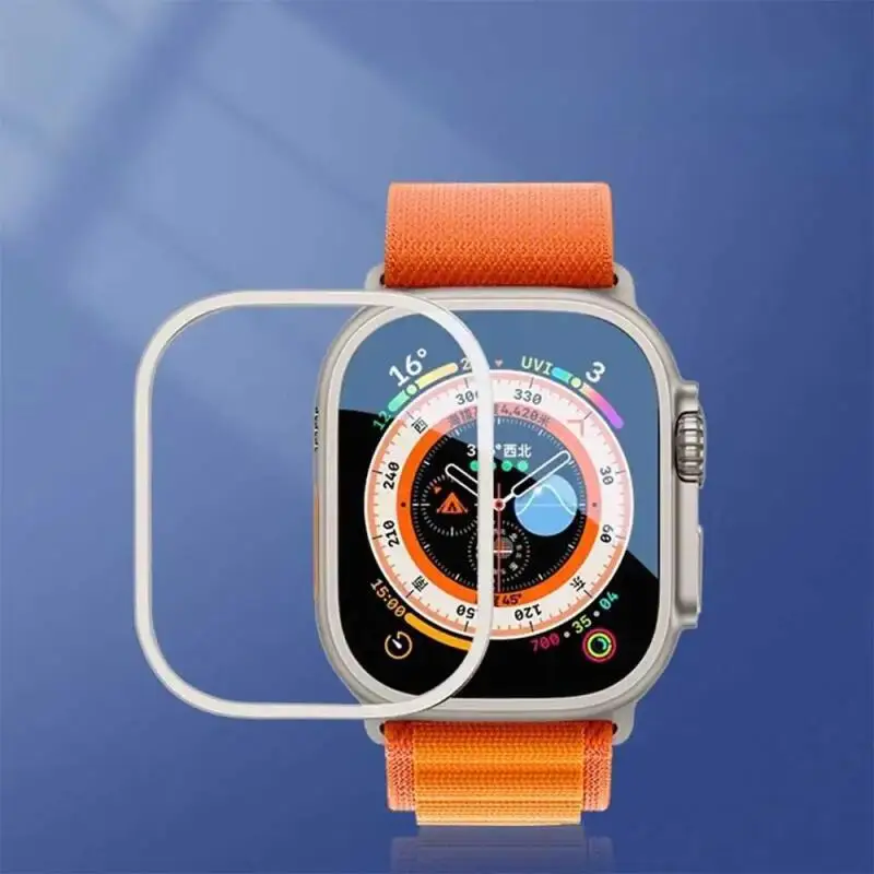 Gehärtetes Glas für Apple Watch Ultra 3 49 mm, Displayschutzfolie, kratzfeste Folie, Aluminium-Metallstoßstange für iWatch Ultra 2 1 49 mm – Detail 10