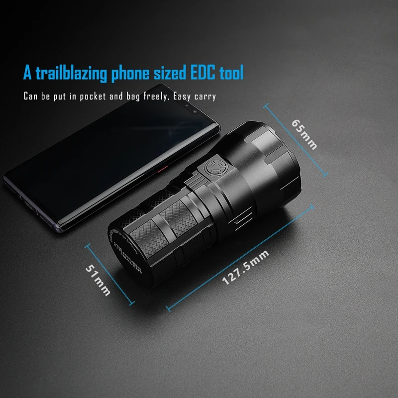 Original IMALENT RT90 LED Flashlight LUMINUS SBT 90 2nd 4800LM High Powerful Rechargeable Torch for Camping